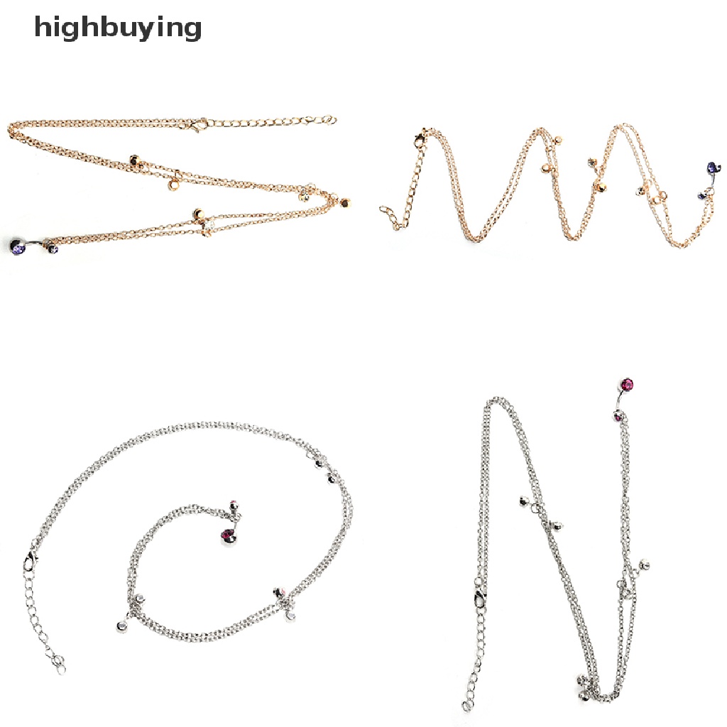 Hbid Anting Tindik Perut / Pusar 14G Dengan Rantai Pinggang Untuk Wanita