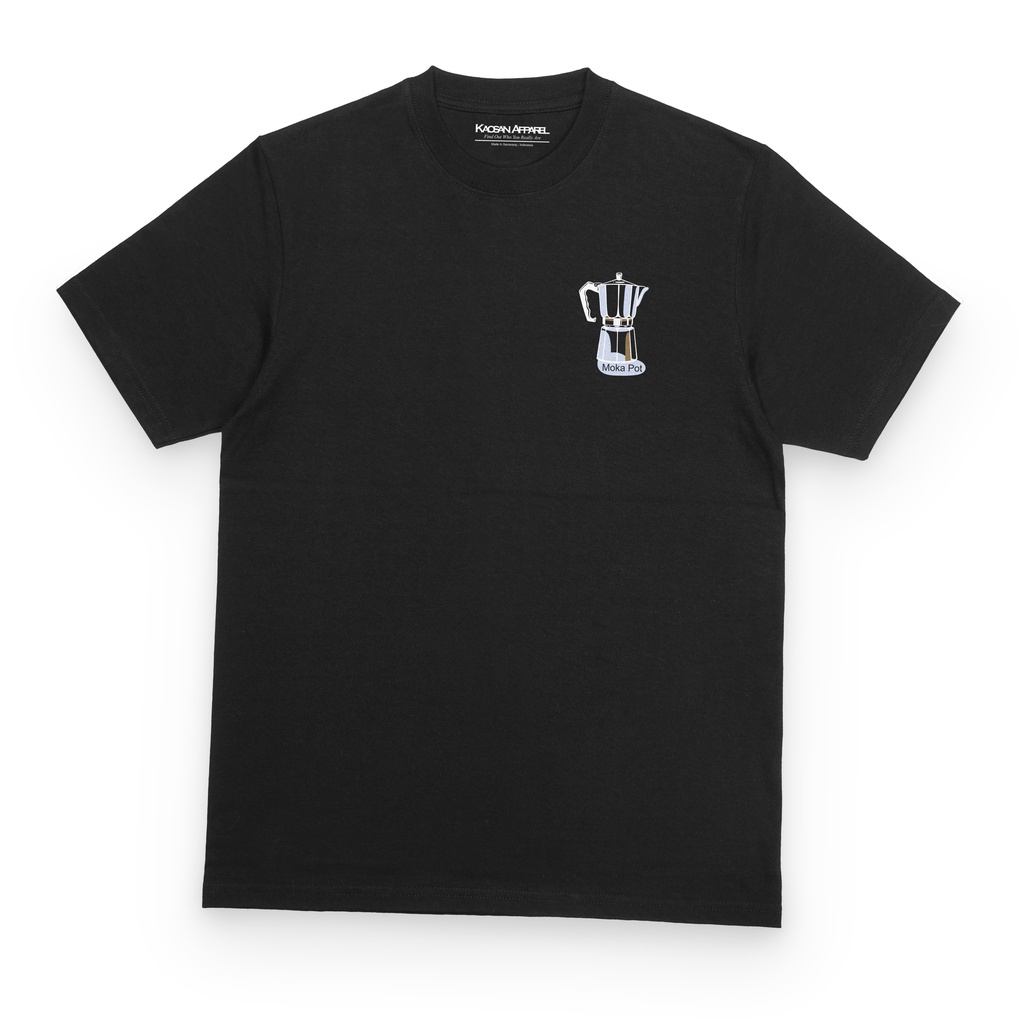 Kaos Kopi "Mokapot" - Kaos Tukang Ngopi/Kaos Barista/Kaos Kopi/Baju tukang ngopi/Kaos Ngopi/Baju Kop