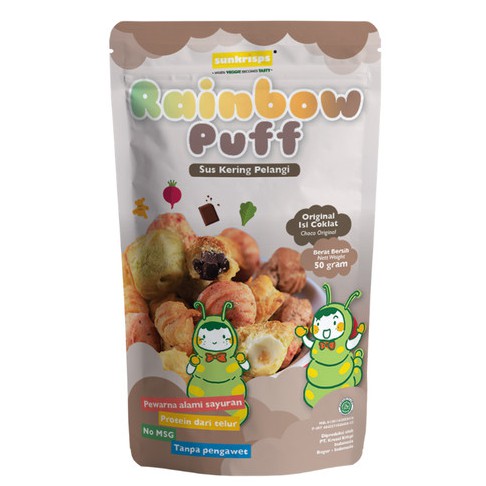 

Sunkrisps - Kue Soes Rainbow Puff Choco Original - 50gr