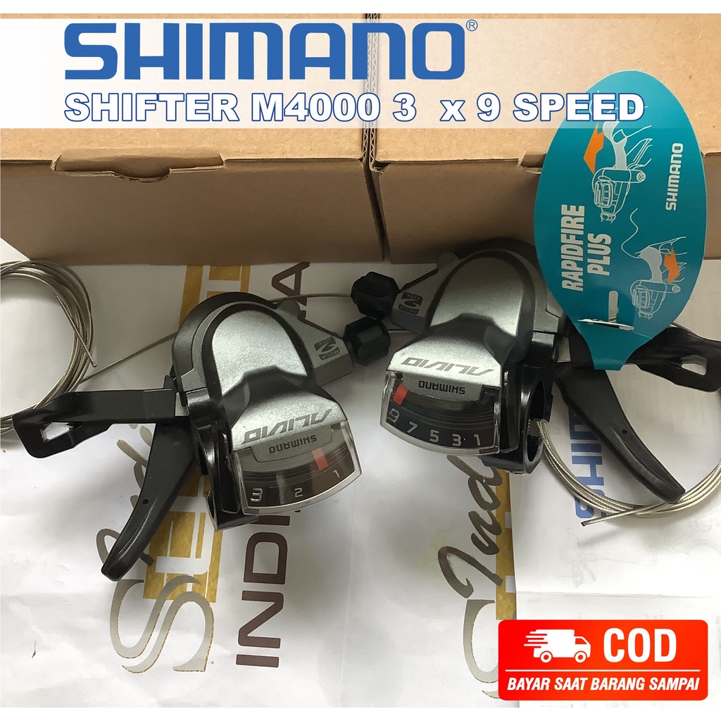 SHIMANO ALIVIO 9 Speed M-4000 Shifter Operan Sepeda 3 x 9 speed Kanan Kiri MTB Lipat