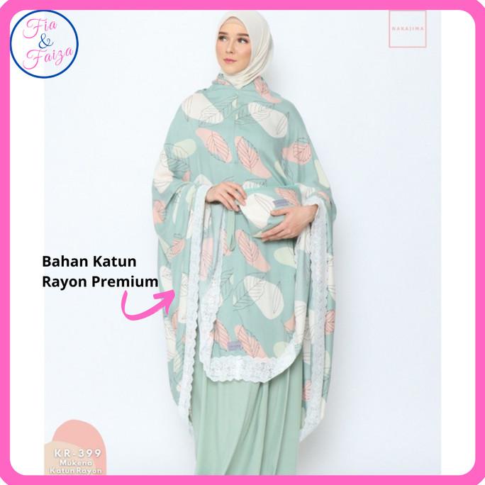 Mukena Rayon Premium Dewasa Nakajima Mukena 2 In 1 Hijab Resleting Mectuseller