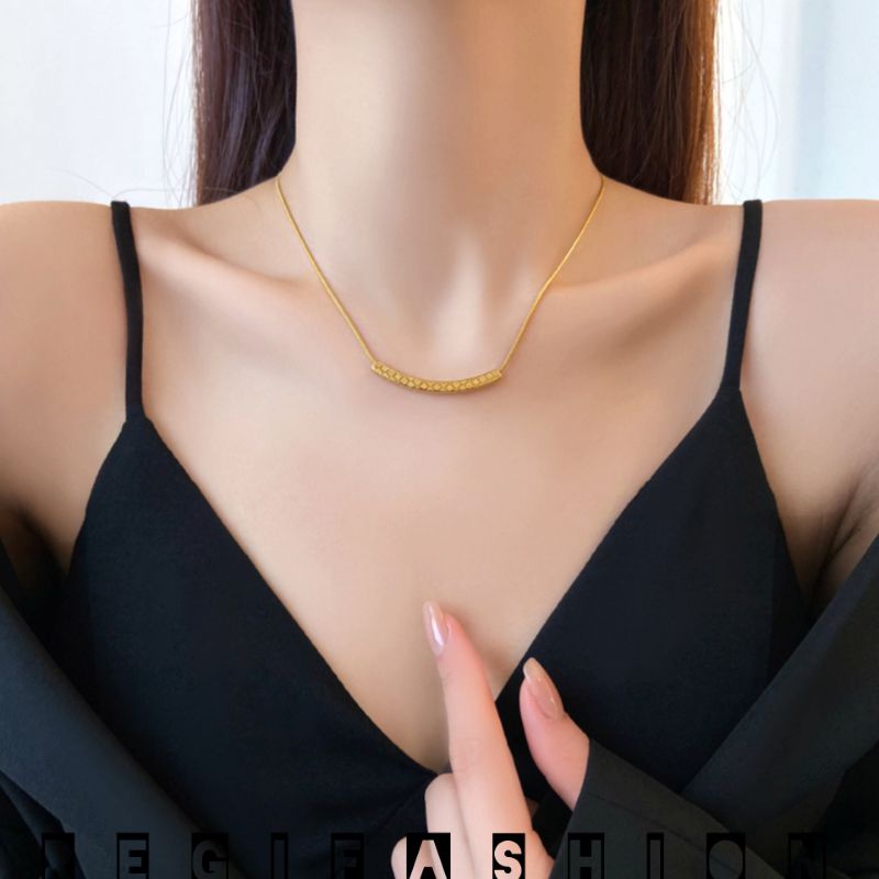 { Bayar Ditempat } Kalung Wanita Korea Style Terbaru / Kalung Rantai Wanita Titanium Asli Import / Kalung Wanita Korea Model Terbaru