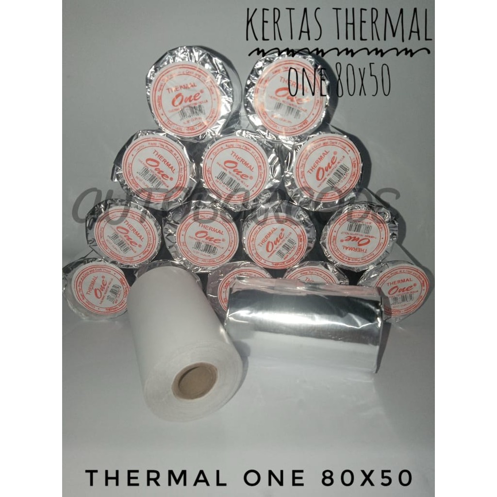 Thermal ONE 80x50 Kertas Thermal 79X50 Thermal One Support Printer 80MM Kasir Struk Nota Minimarket