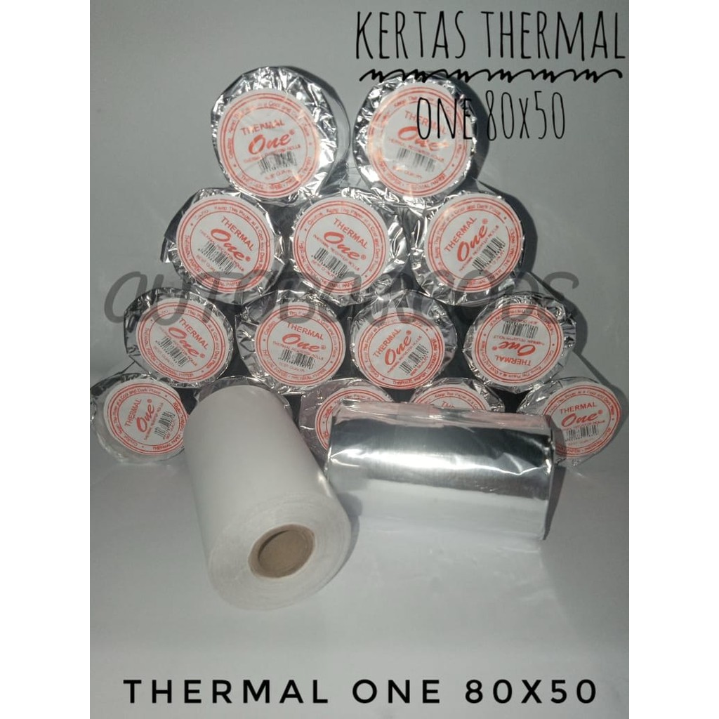 KERTAS STRUK KASIR THERMAL ONE 80X48 80X50 KERTAS THERMAL 80MM