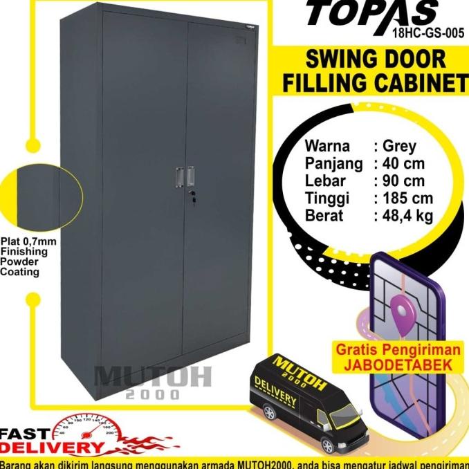 

[[COD]] Lemari Arsip Lemari Besi Filling Cabinet 2 Pintu Swing TOPAS GS-005 CUCI GUDANG Kode 1369