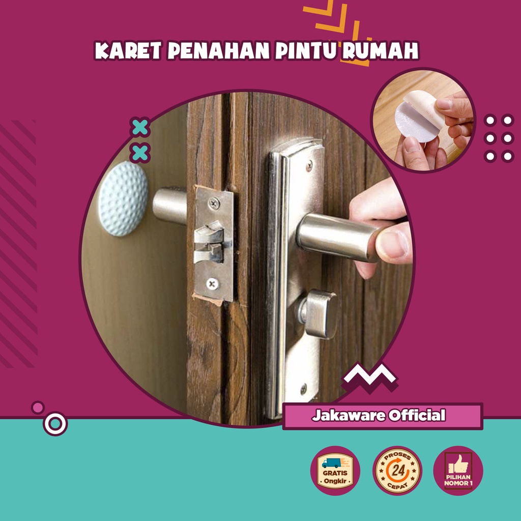 KARET PENAHAN PINTU RUMAH NODEL BOLA GOLF PELINDUNG PENGAMAN GAGANG WC TOILET KAMAR TIDUR BETURAN GA
