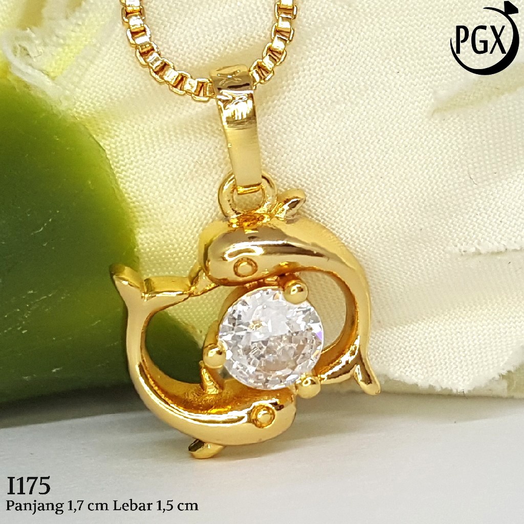 PGX Liontin Kalung Xuping Wanita Perhiasan Lapis Emas Aksesoris Fashion - I175