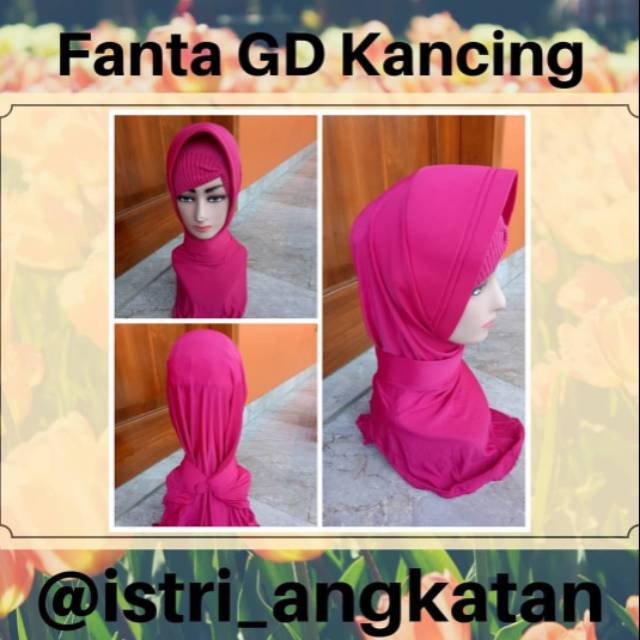 Jilbab Fanta Garis Dua Kancing