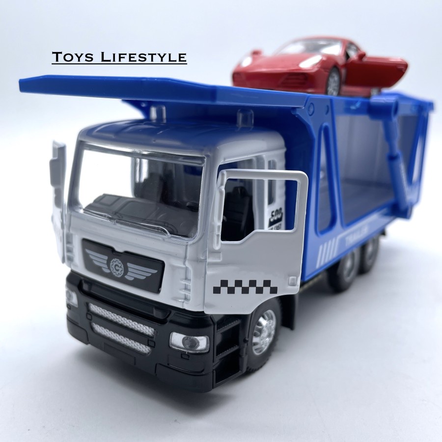 Mobil Truck MiniAuto Diecast City Vehicle Trailer Pengangkut Mobil