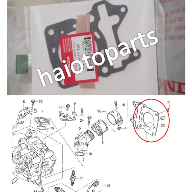 Paking Head ADV 150 Vario 150 PCX 150 12251-KZY-702 Perpak Head Vario 150 gasket Head Vario 150 PCX 