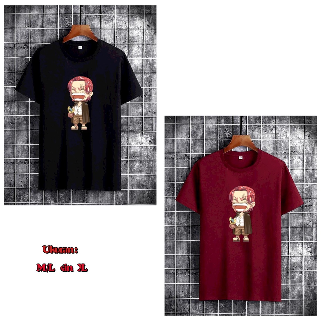 MUKZHOP - BAJU OBLONG SHANKS ONEPIECE / atasan lengan pendek / kaos pria kece / one piece / oblong keren / kaos santai / termurah