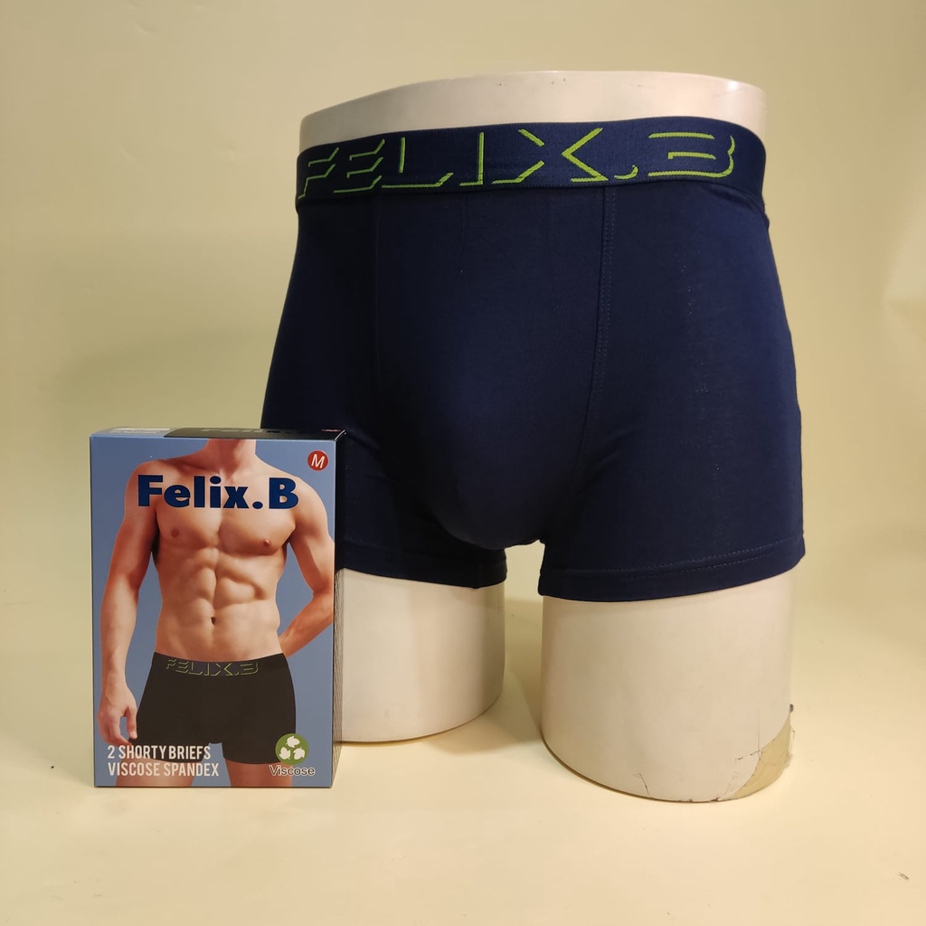 CELANA BOXER PRIA FELIX.B FB 2153 ISI 2 PCS | BAMBOO SPANDEX