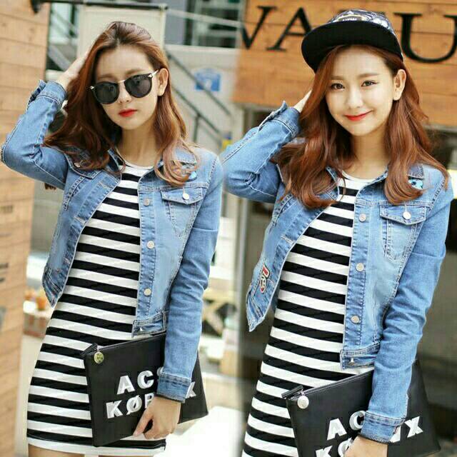 LC 2in1 zara stripe denim