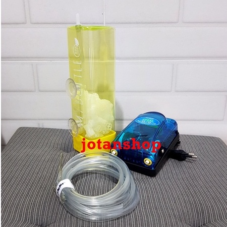 Paket Botol DIY Moving Bed bio reaction Media Filter Aquarium Kaldness K1 MBBR