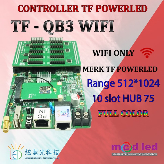 TF QB3 WIFI KONTROLER RUNNING TEXT FULL COLOR VIDEOTRON
