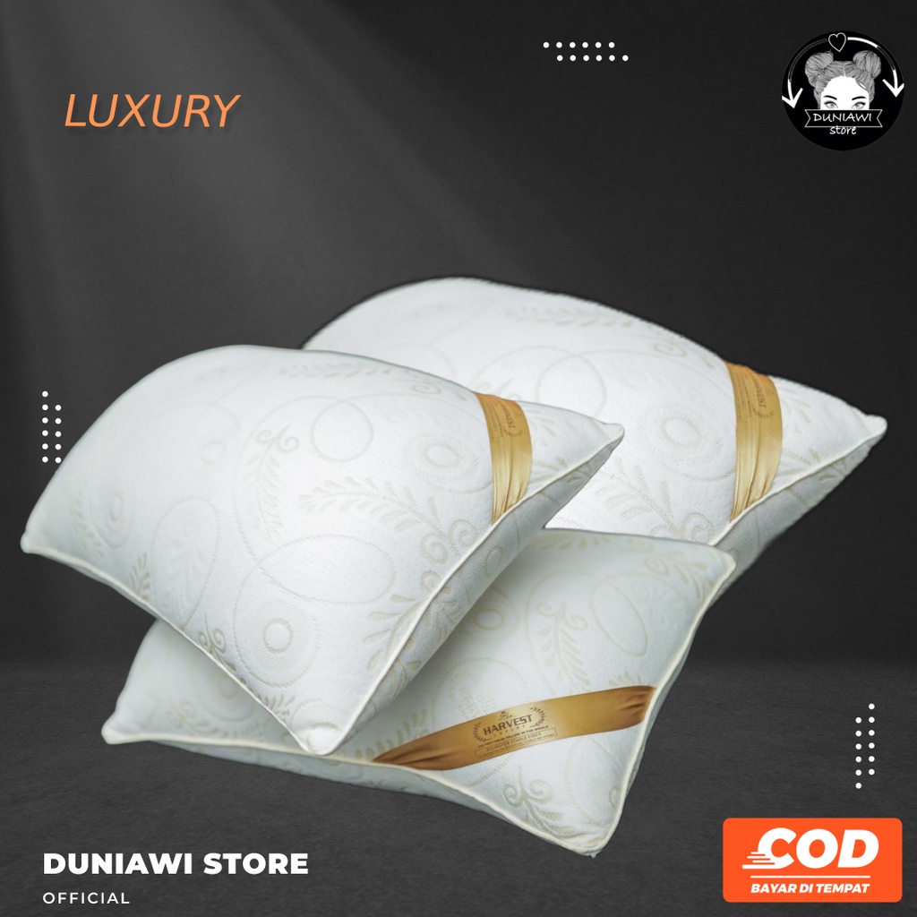 Bantal Harvest Luxury Jumbo atau Standart Hotel Berisi Silikon Grade AA Bisa dicuci