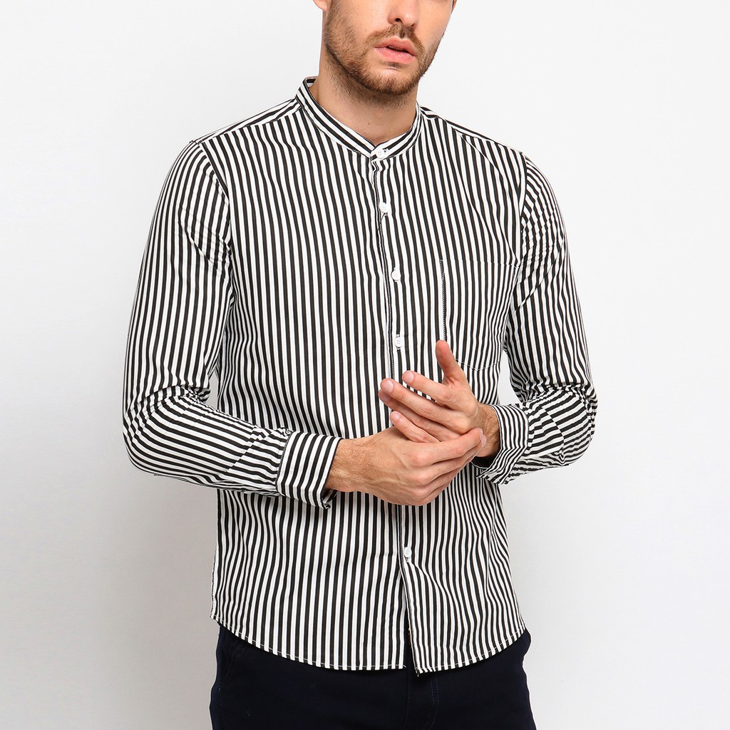 

VENGOZ Kemeja Pria Koko Shanghai Slim Fit - Orient Black