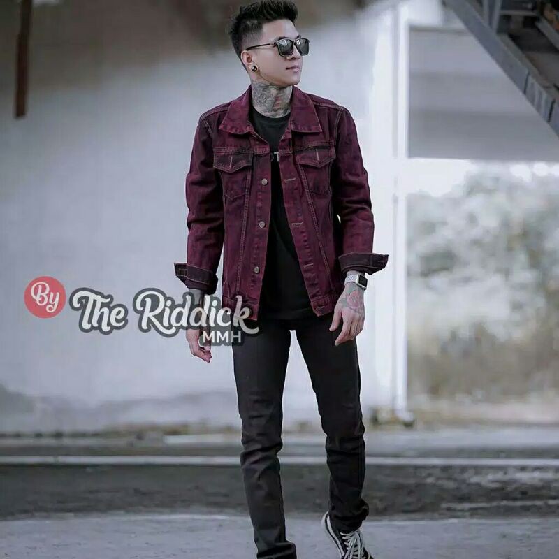 Jaket Jeans Gambar Belakang WOSHING Jaket Jeans Distro Jaket Jeans Kekinian Jaket Murah