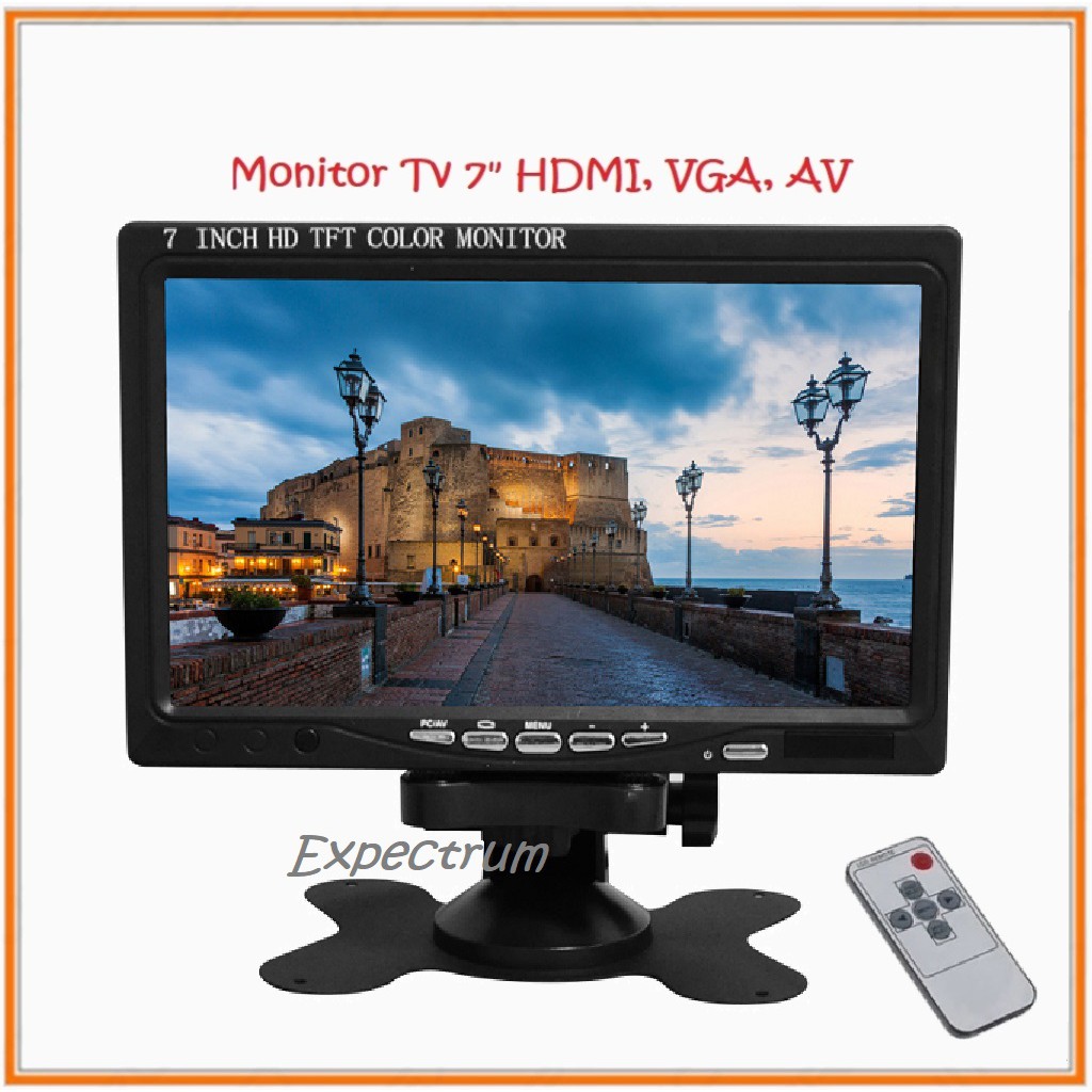 Monitor TV Ondash 7&quot;. HDMI, VGA, CVBS, Built Speaker