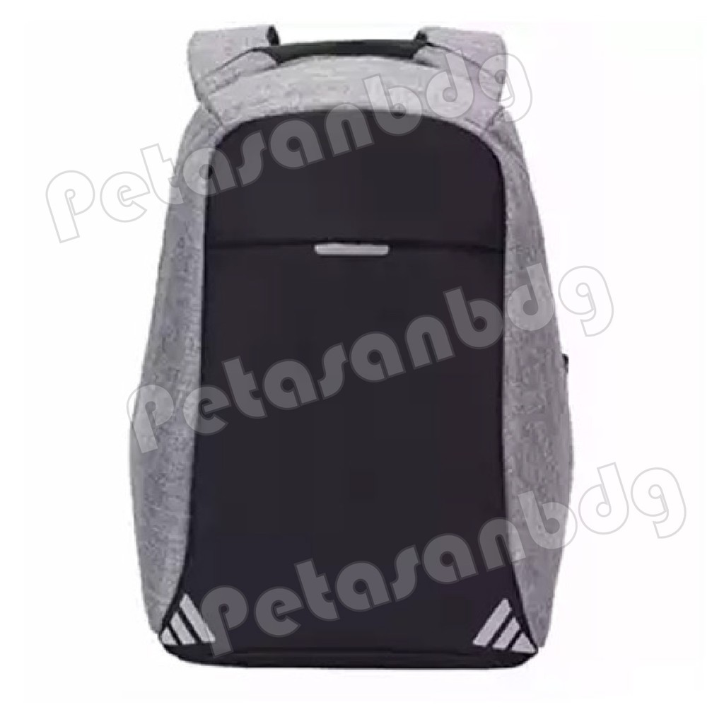 PTS -Tas Ransel Laptop Backpack Tas Ransel Anti Maling With USB Charger Up to 15 inch 13011 Dark Gray