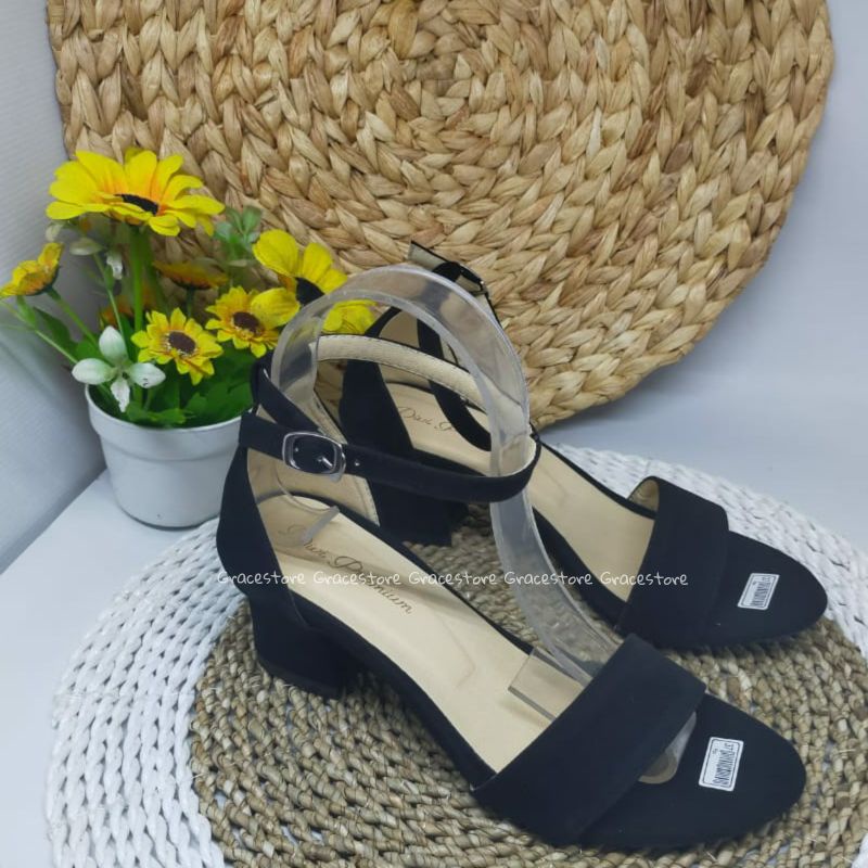 Sandal Wanita Hak Tahu 5cm dan 7cm Santai Resmi Model Simple dan Cantik Pd274