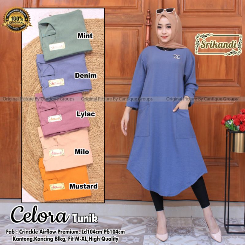 celora tunik polos by srikandi