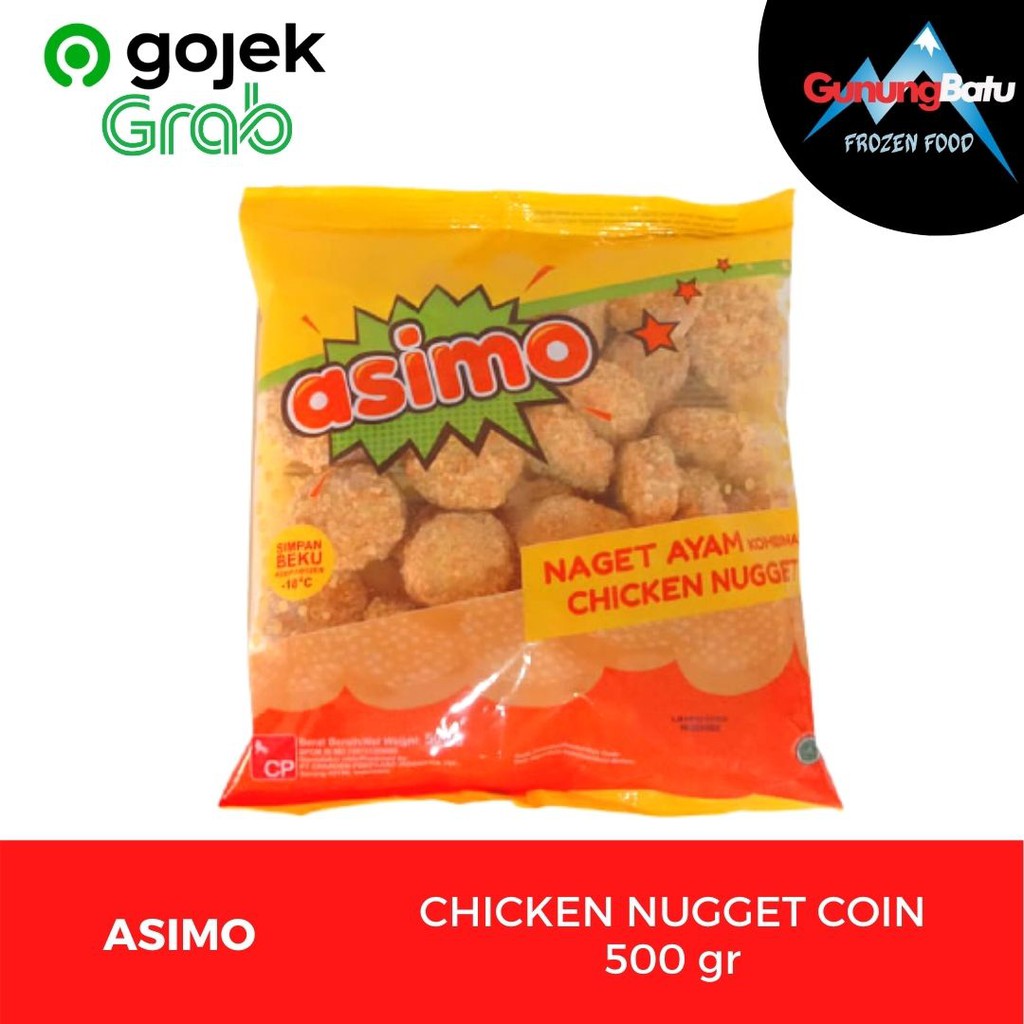 

ASIMO CHICKEN NUGGET COIN 500GR/ ASIMO CHCIKEN NUGGET BENTUK (S) 450GR