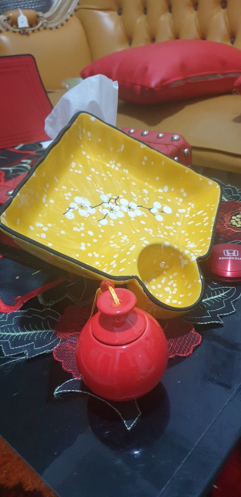 Chinese Tea Leaves Storage Vase Tempat Penyimpanan Daun Teh Keramik