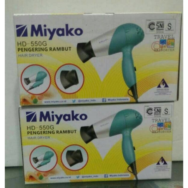 Hair Dryer Listrik Miyako HD-550 B/H