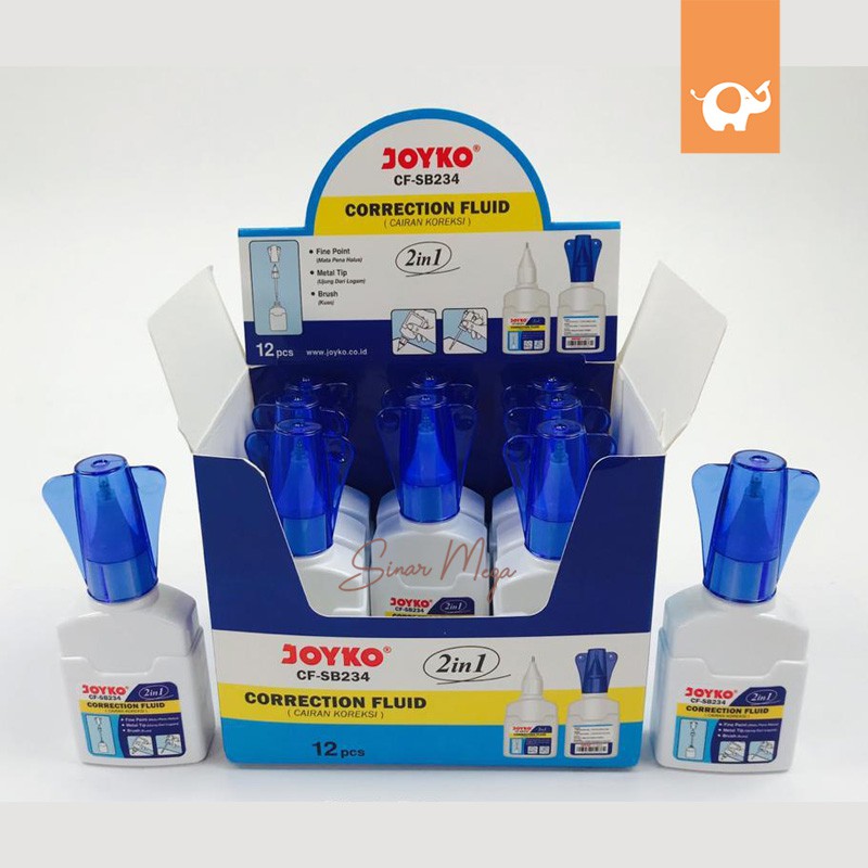 

Joyko tip ex correction fluid 2 in 1 CF-SB234 / tip ex cair dengan kuas