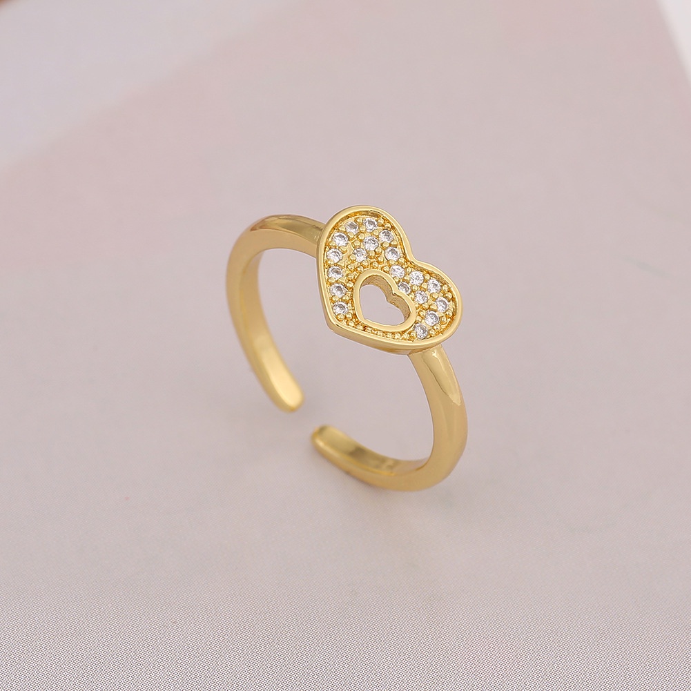 Pribadi ornamen aksesoris love moon cincin tren retro kecil cincin wanita