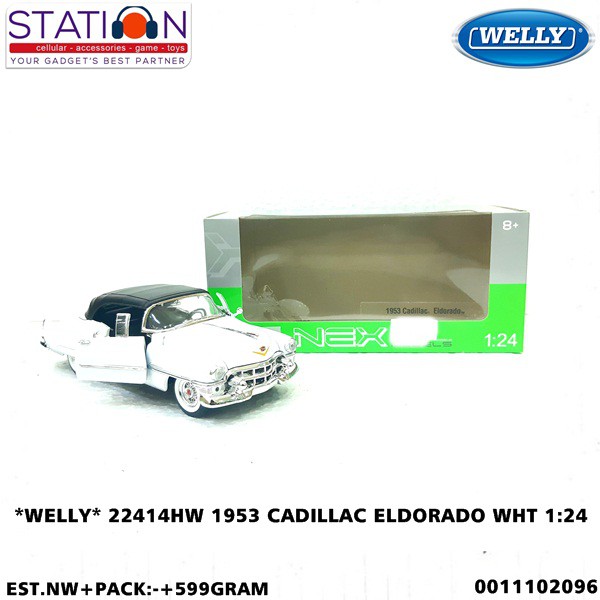 WELLY 22414HW 1953 CADILLAC ELDORADO WHITE 1-24