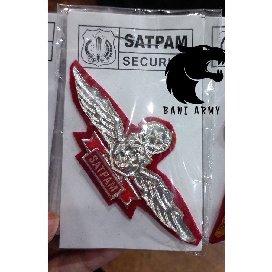 Lencana Wing Satpam Putih - Atribut Satpam