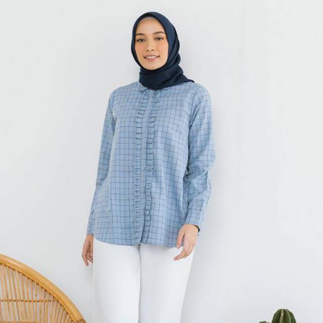 BLOUSE KEMEJA WANITA HEAVEN LIGHTS DAILY SHIRT