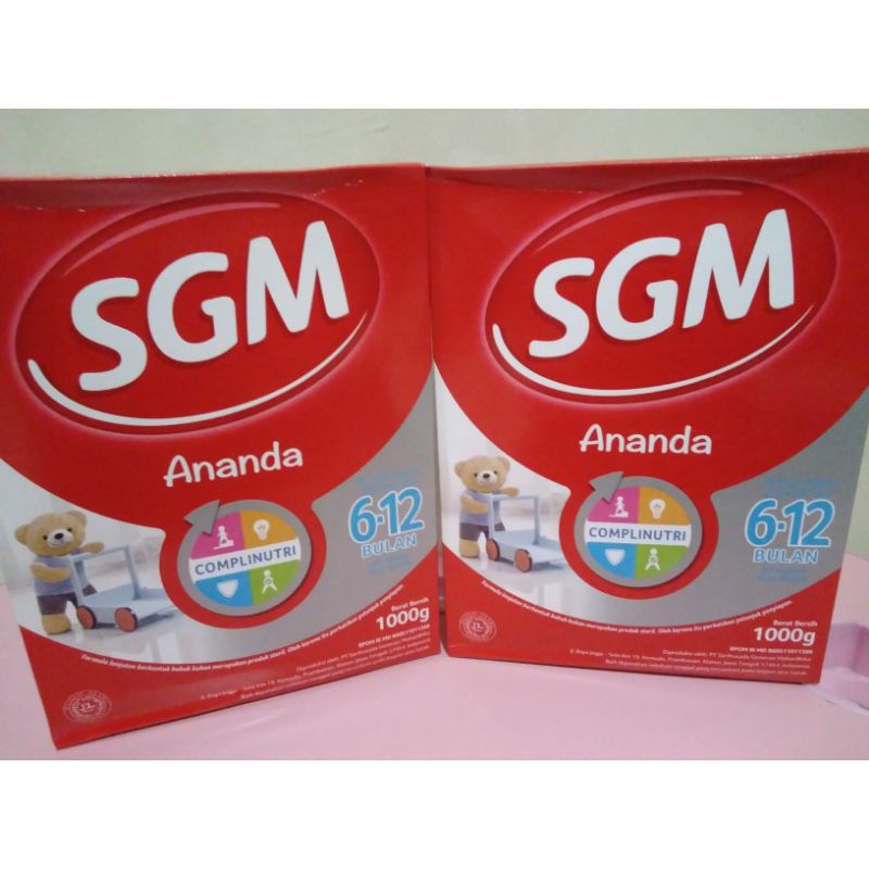 

SGM ANANDA 6-12bulan 1000g [Susu Formula]