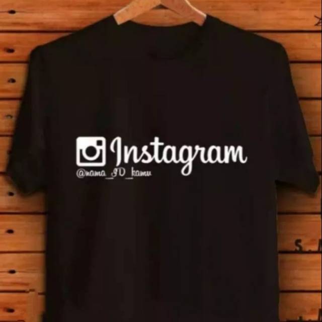 Kaos T-shirt Baju Instagram Bisa tulis nama Instagram sendiri kaos keren