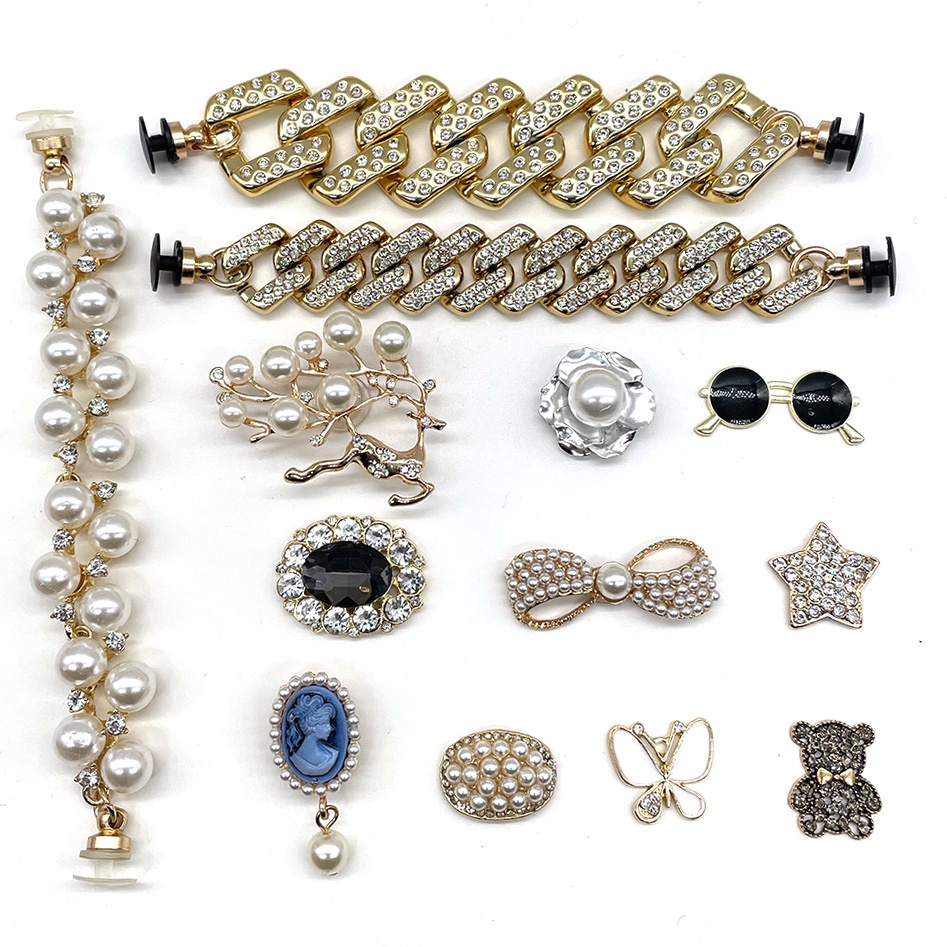 Charms jibbitz Berlian Bling Untuk Dekorasi Sepatu Wanita