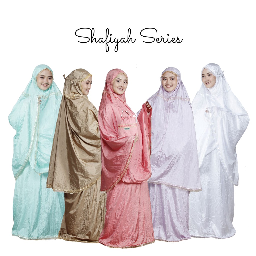 MUKENA TELEKUNG DEWASA TRAVELING PARASUT PREMIUM SHAFIYAH PUTIH COKSU PINK MINT UNGU