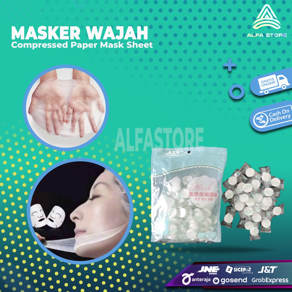 Compressed Masker Tablet Paper Mask Masker Wajah Kertas