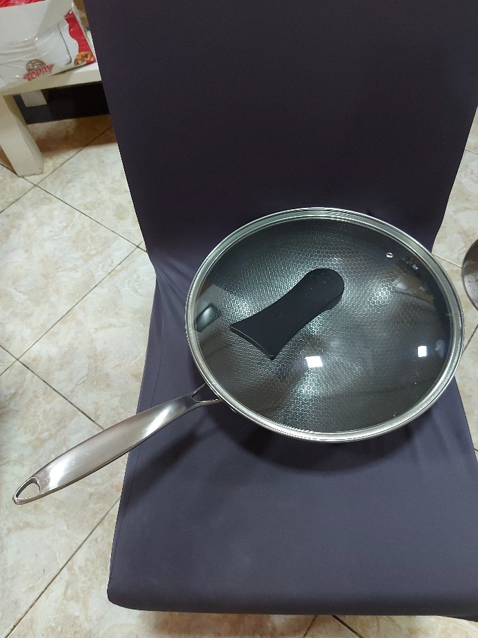 Gm Bear Wajan Penggorengan Tutup Kaca 1242-fry Pan Stainless Steel Tri-ply