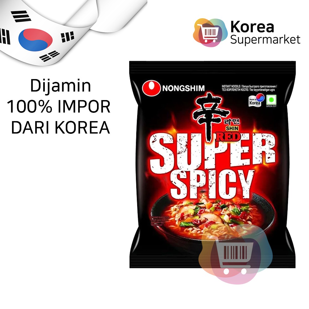 

Shin ramyun red NONGSHIM shin ramyun red super spicy pedas ramen korea ramyeon