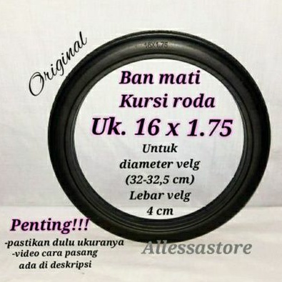 ban mati kursi roda ukuran 16