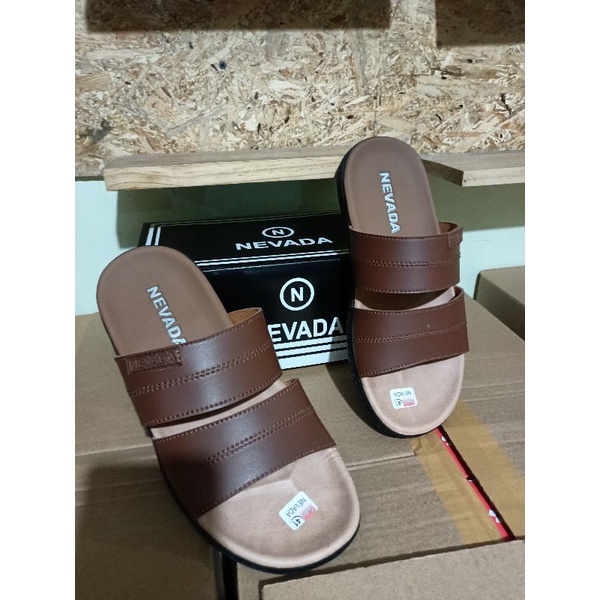 Sandal Kulit Pria Nevada Casual | Sendal Cowok Nevada New Fashion Pria Brand Matahari