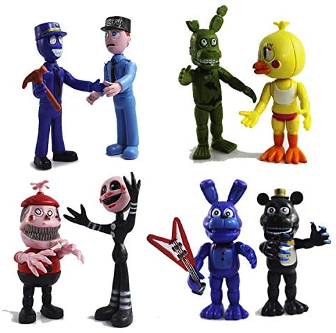 12pcs / Set Mainan Action Figure Karakter Anime Five Nights At Freddy 's FNAF Chica Bonnie Foxy Freddy Fazbear