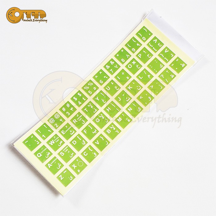 Stiker semua warna murah Keyboard Laptop Warna Tulisan Arabic Cover Universal