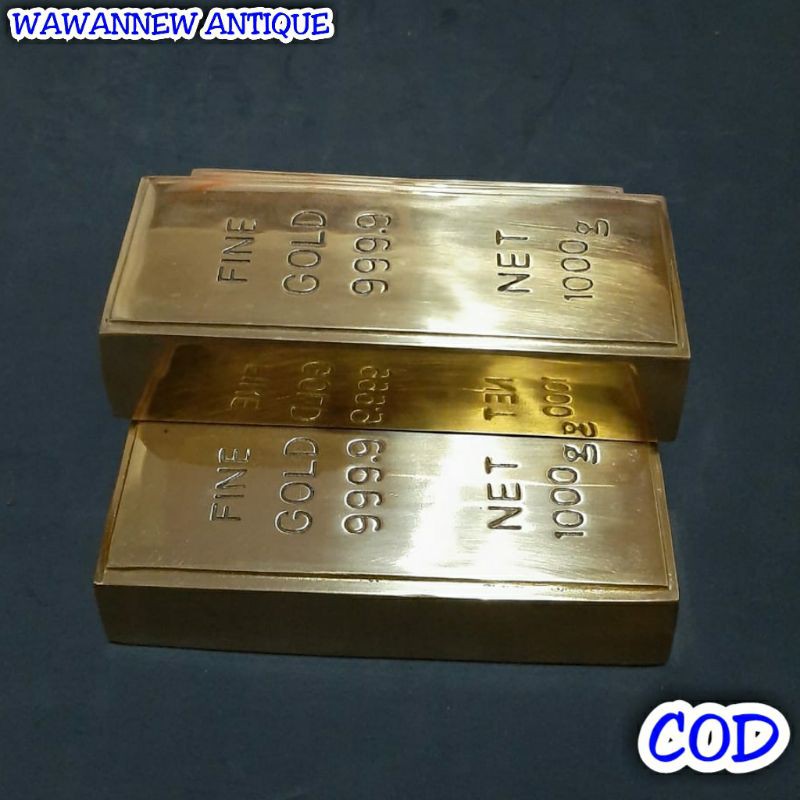 FINE GOLD 999.9 / Miniatur Emas Batangan Kuningan 1000gr