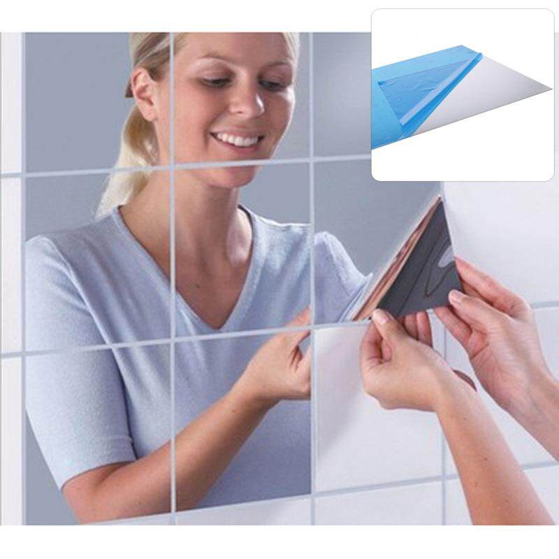 PUSAT WALLPAPER - PAKET TERMURAH ( Isi 10Pcs ) Kaca Cermin Dinding Kotak/Cermin Dinding Hexagonal / Cermin Dinding Aesthetic Dekorasi Kamar
