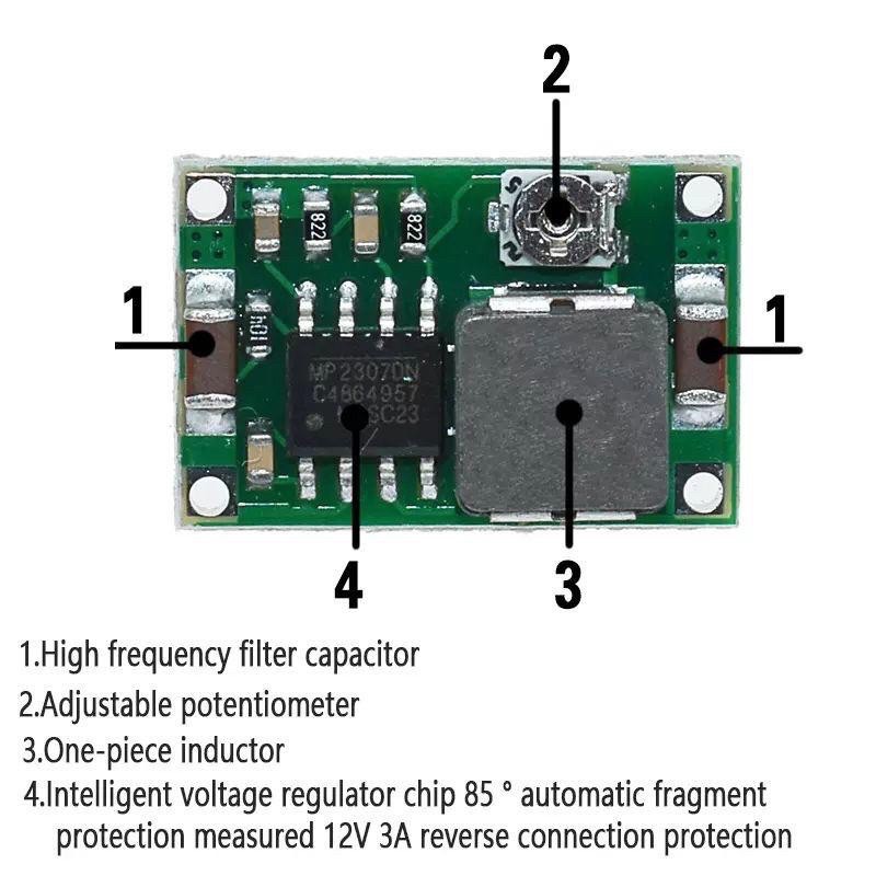 mini360 DC Mini 360 Adjustable Buck Step Down Regulator