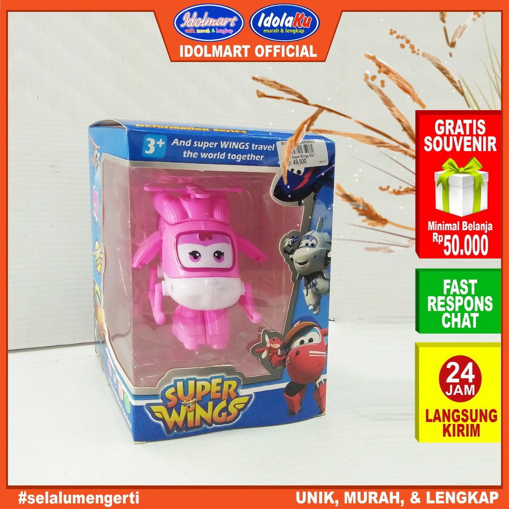 IDOLAKU Mainan Robot Super wings 1 pcs sni / Mainan sni /  mainan robot robotan 83250