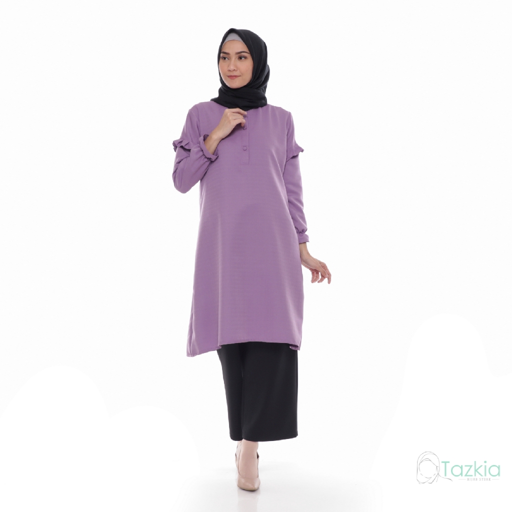 Tazkia Hijab Store | Atasan Muslim Wanita | Aliza Tunik | Kancing Depan